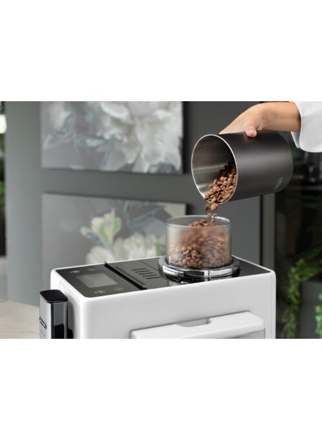 De'Longhi Rivelia Replaceable Bean Container, 250g Capacity, for De'Longhi Rivelia Fully Automatic Coffee Machine, Black Lid – DLSC403 - Image 2